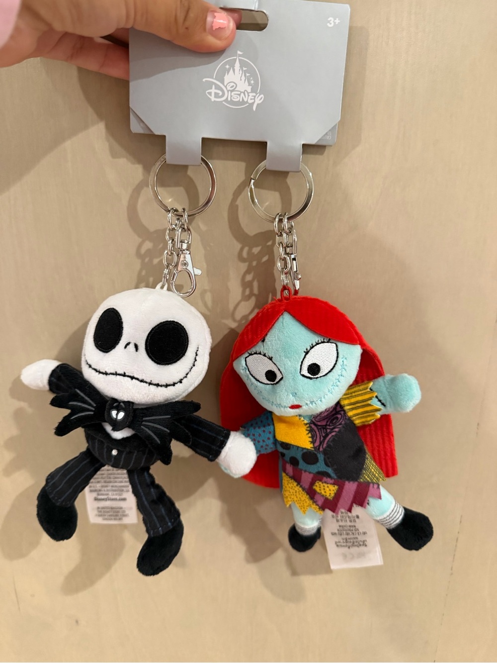 Disney nightmare before Christmas jack and sally keychains
